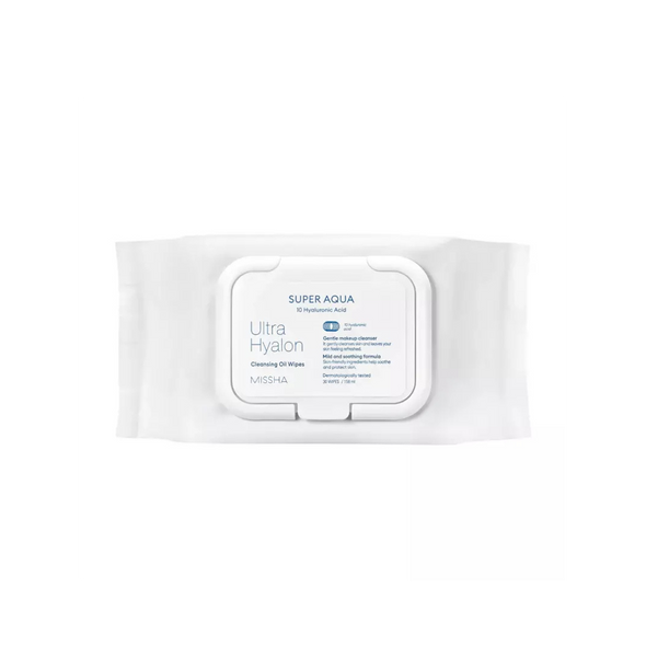 MISSHA Super Aqua Ultra Hyalron Cleansing Oil Wipes/ شرائح إزالة المكياج من ميشا