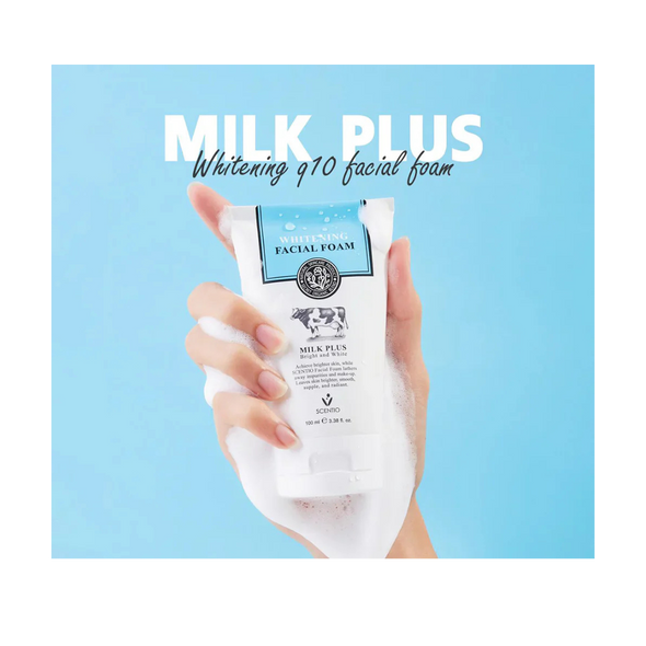 Scentio Milk Plus Whitening Facial Foam Q10