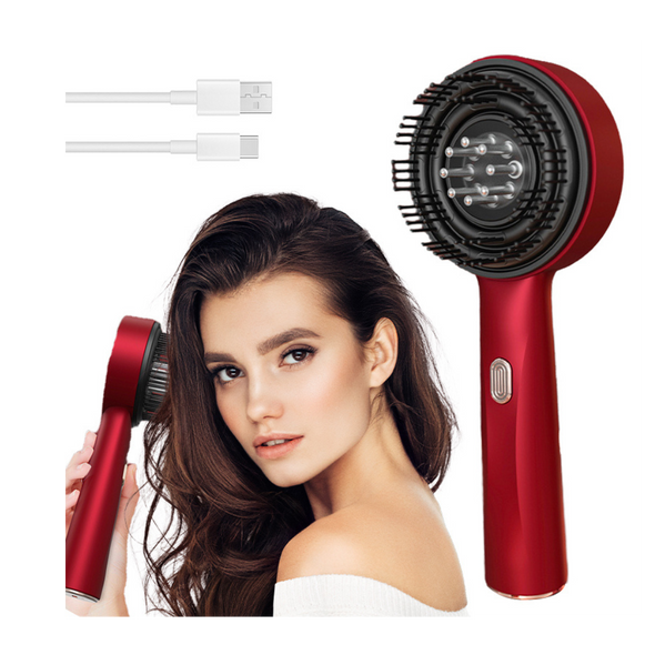 Scalp Massaging Brush With Red Light