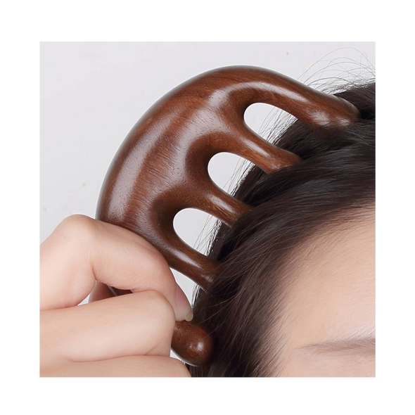 Wooden Massage Comb for Head and Scalp