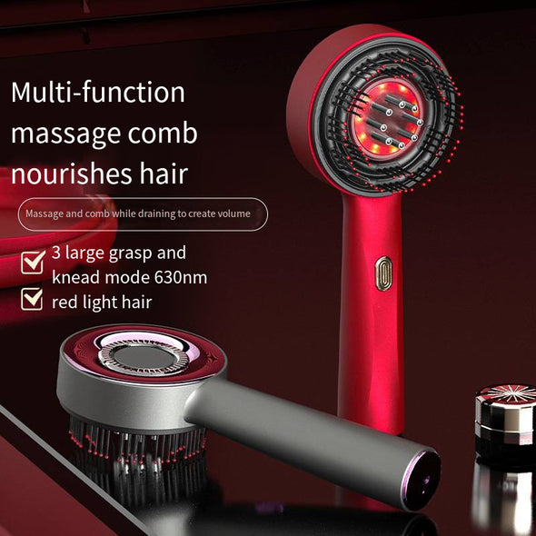 Scalp Massaging Brush With Red Light