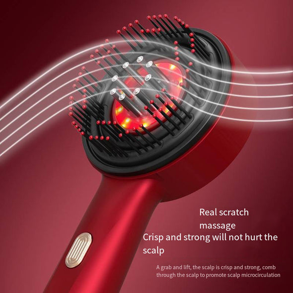 Scalp Massaging Brush With Red Light